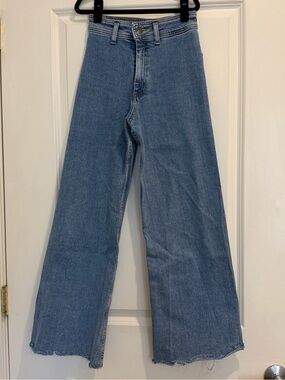 SIZE 2 | Zara ZW Collection High Waist Marine Wide Leg Jeans